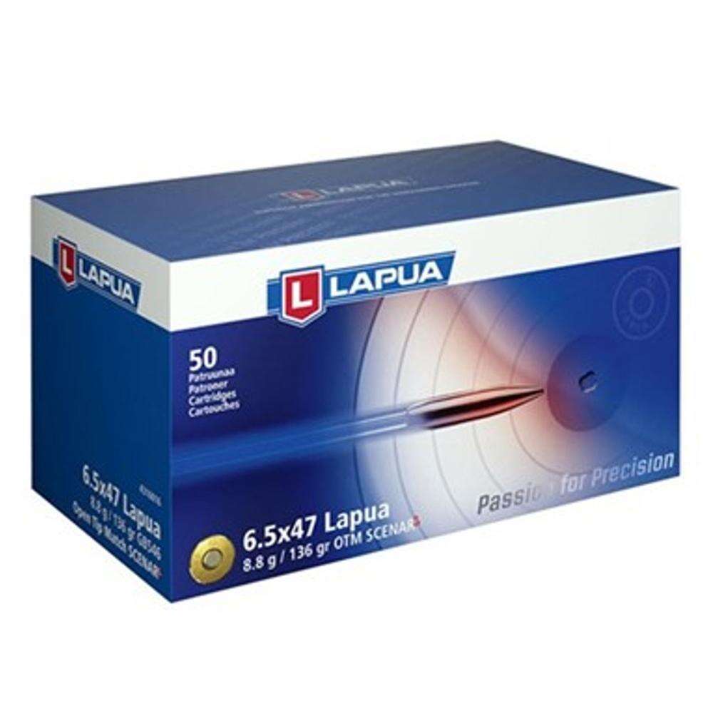 Ammunition Lapua Ammunition Ready Series Lapua Rifle Ammo  6.5x47  136 gr Scenar-L OTM bx/50